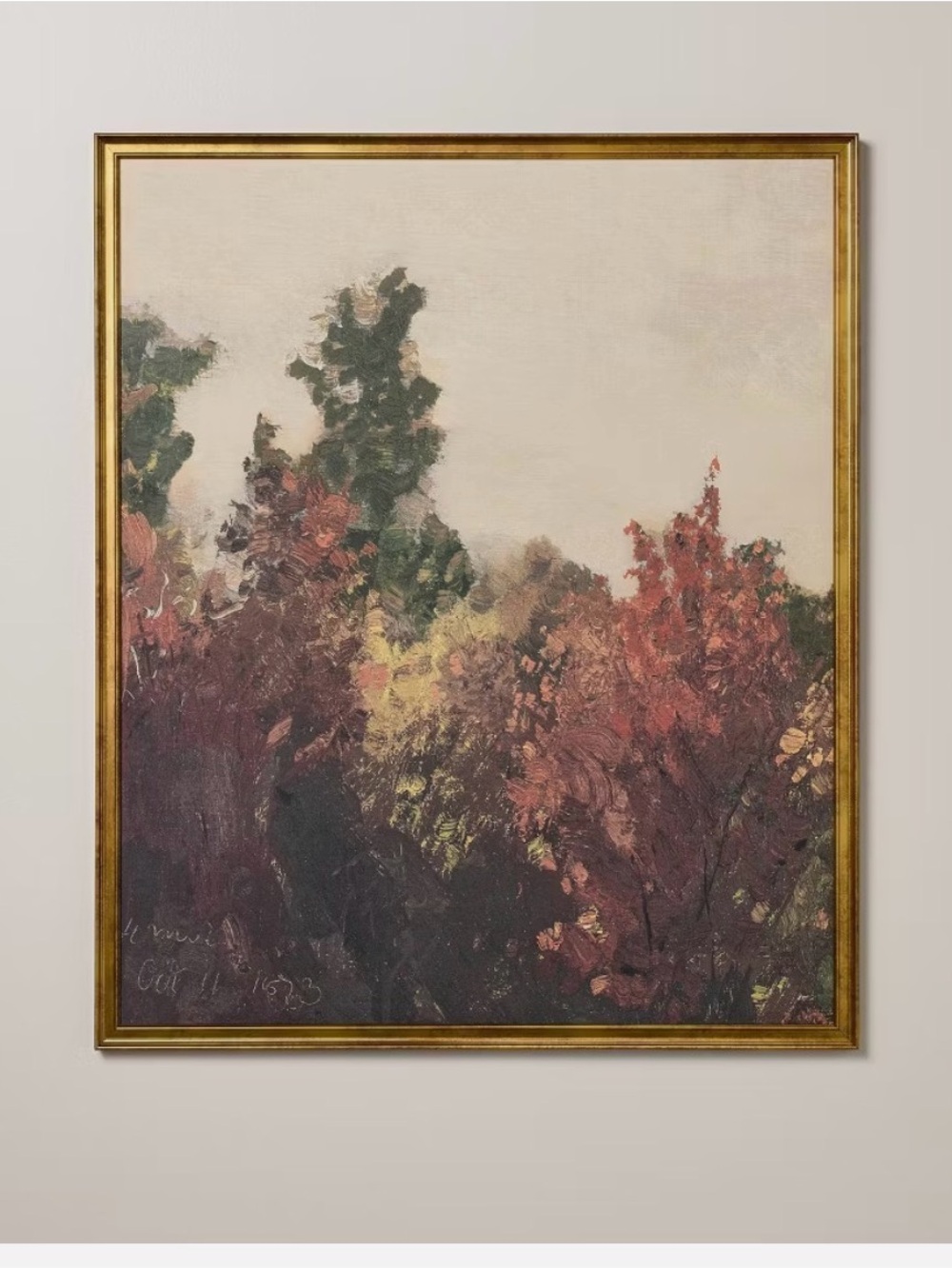 36"x30" Vertical Fall Tree Framed Wall Art - Hearth & Hand with r